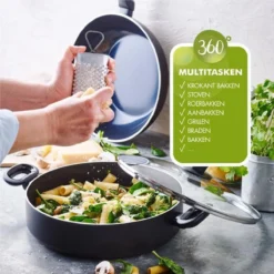 Greenpan Torino Keramische Hapjespan - 28 Cm - Met Glazen Deksel -Keukenpotten Winkel 1200x1200 942