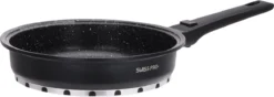 Swiss Pro+ | Set 14 Delige Pannenset | Inductie - Pannensets - Glazen Deksel - Met Afneembare Handgreep - Marmeren Interieur -PFAS-vrij | Black (Zwart) -Keukenpotten Winkel 1200x427