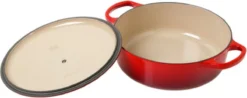 Le Creuset - Gietijzeren - Lage Braadpan - 24cm - Kersenrood 36 Le Creuset - Gietijzeren - Lage Braadpan - 24cm - Kersenrood -Keukenpotten Winkel 1200x478 1