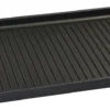 Eurolux Grillplaat Met Grepen - 41 X 24 X 2.5 Cm - Zwart - Aluminium - Geschikt Voor Alle Warmtebronnen