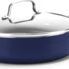 Blue Diamond – Sauteerpan Inclusief Deksel – Hapjespan – 28 Cm - Coating Met Diamant - Blauw
