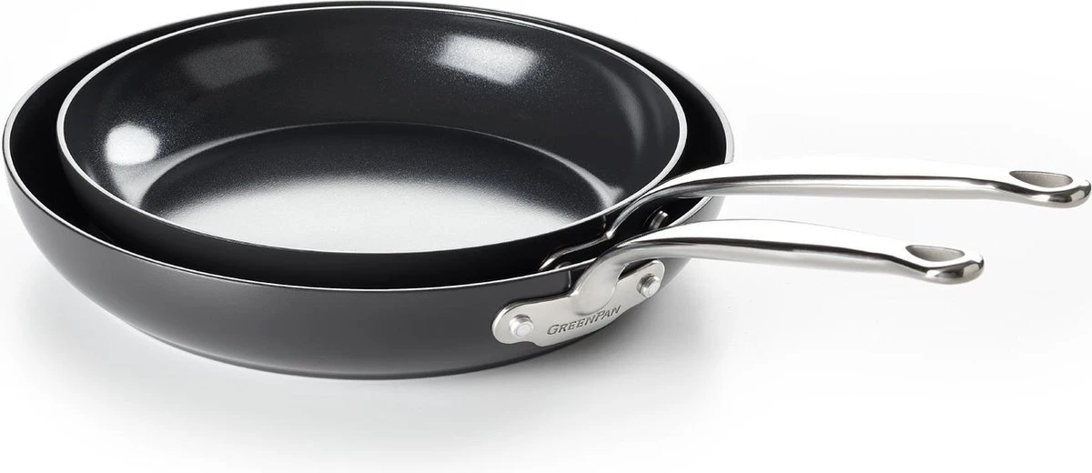 GreenPan Barcelona Infinity Pro Koekenpannenset Ø 24cm + Ø 28cm - Zwart - Inductie - PFAS-vrij 1 GreenPan Barcelona Infinity Pro Koekenpannenset Ø 24cm + Ø 28cm - Zwart - Inductie - PFAS-vrij