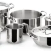 Lagostina Sfisiosa Acciaio SFIZIOSA ACCIAIO 10-delig (hoge Kookpan 22 Cm + Kookpan 18/22 Cm + Hapjespan 24 Cm + Steelpan 14 Cm + Melkpot 12 Cm + Deksels 14/18/22/24 Cm)