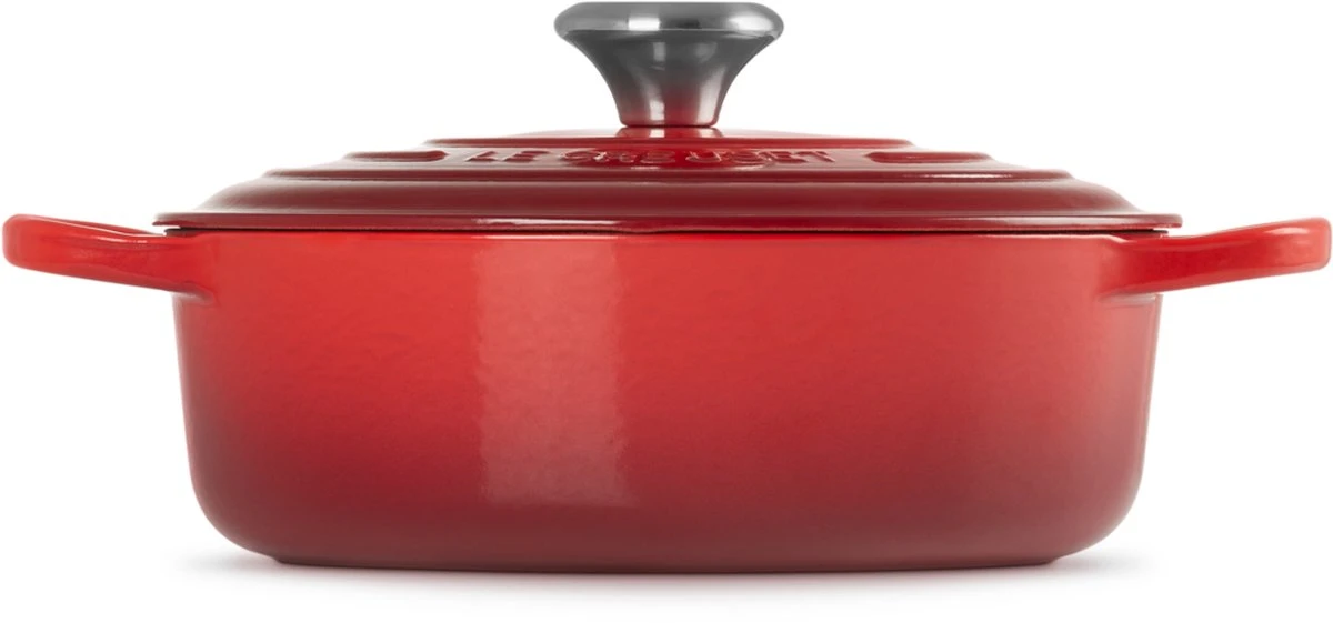 Le Creuset - Gietijzeren - Lage Braadpan - 24cm - Kersenrood 12 Le Creuset - Gietijzeren - Lage Braadpan - 24cm - Kersenrood - Afbeelding 12