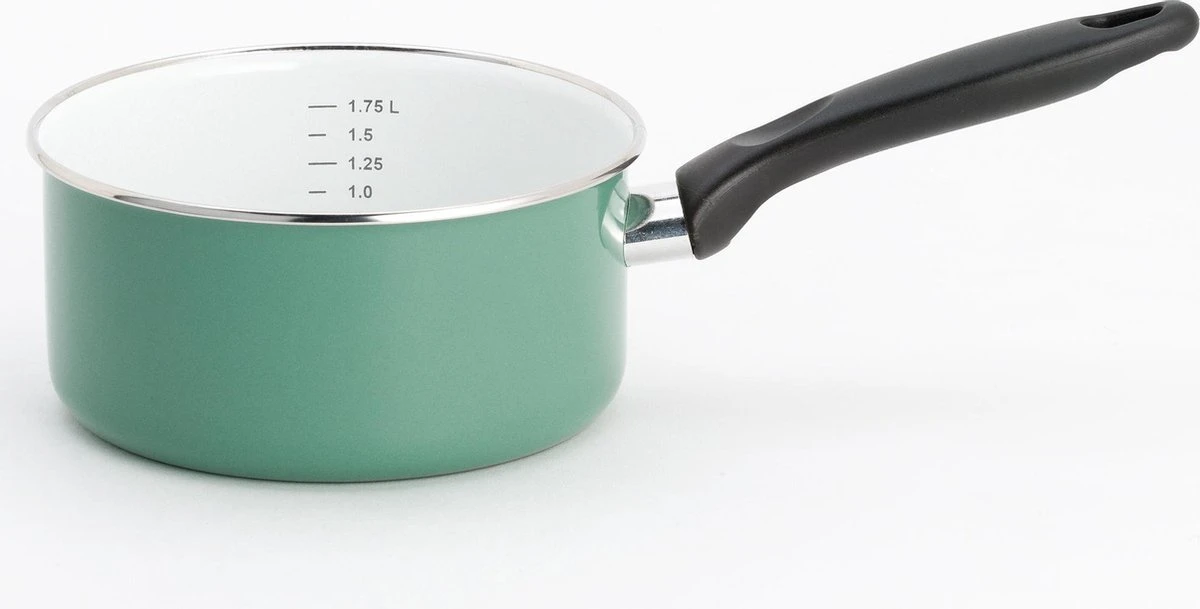 Lite-Body Magnus 2-delige Steelpannenset - Ø16 CM En Ø18 CM- Emaille - Olijf Groen - Inductie 2 Lite-Body Magnus 2-delige Steelpannenset - Ø16 CM En Ø18 CM- Emaille - Olijf Groen - Inductie - Afbeelding 2