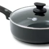GreenPan Cambridge Hapjespan Met Deksel 24cm - Zwart - Inductie - PFAS-vrij