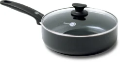 GreenPan Cambridge Hapjespan Met Deksel 24cm - Zwart - Inductie - PFAS-vrij