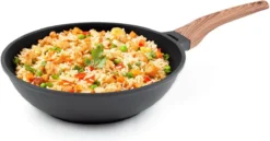 Rosmarino Black Line - Wokpan - Ø30cm - 100% PFAS & PFOA Vrij - Gegoten Aluminium - Non-stick Minerale Coating - Ergonomische Handgreep - Geschikt Voor Alle Warmtebronnen & Vaatwasser -Keukenpotten Winkel 1200x628