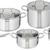 Tefal Virtuoso Pannenset 5 Delig - Hoge Kookpan Ø 22 Cm + Steelpan Ø 16 Cm + Kookpannen Ø 18/20/24 Cm