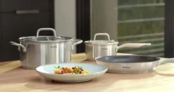 Tefal Virtuoso Pannenset 5 Delig - Hoge Kookpan Ø 22 Cm + Steelpan Ø 16 Cm + Kookpannen Ø 18/20/24 Cm -Keukenpotten Winkel 1200x634