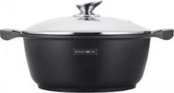 Royalty Line - Marble Soep/braadpan - Met Glazen Deksel Zwart - 24 CM. RL-BS24ML