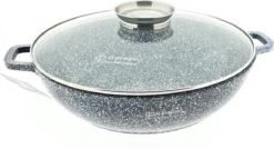 Edënbërg Stonetec Line - Luxe Wokpan - Ø 32 Cm - 5.5l - 3-laags Anti-aanbaklaag