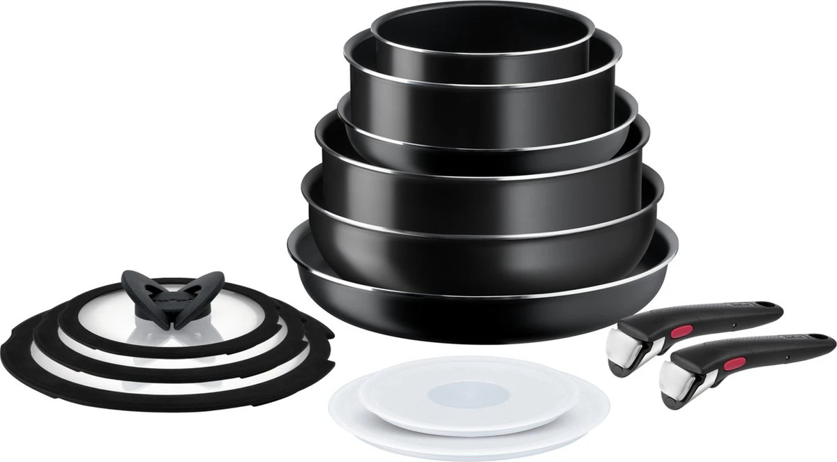 Tefal Ingenio Easy Cook & Clean - Pannenset - 13-delig - Niet Geschikt Voor Inductie 1 Tefal Ingenio Easy Cook & Clean - Pannenset - 13-delig - Niet Geschikt Voor Inductie