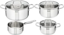 Tefal Virtuoso Pannenset 4-delig - Kookpan Ø 16/20/24 Cm + Steelpan Ø 16 Cm