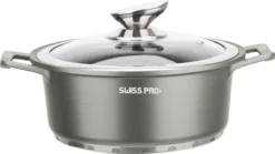 Swiss Pro+ | Set 14 Delige Pannenset | Inductie - Pannensets - Glazen Deksel - Met Afneembare Handgreep - Marmeren Interieur -PFAS-vrij | Grey / Silver 19 Swiss Pro+ | Set 14 Delige Pannenset | Inductie - Pannensets - Glazen Deksel - Met Afneembare Handgreep - Marmeren Interieur -PFAS-vrij | Grey / Silver -Keukenpotten Winkel 1200x675 28