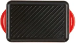 Le Creuset - Gietijzeren Grillplaat - 32x22cm - Kersenrood -Keukenpotten Winkel 1200x685 2