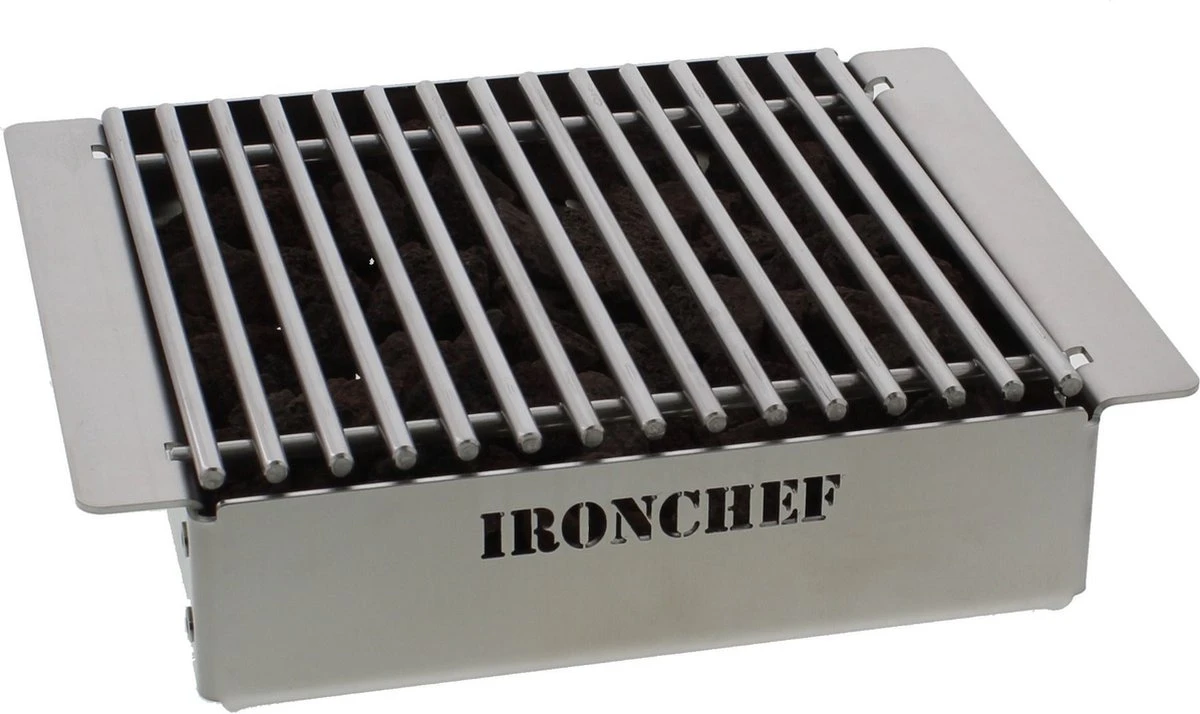 IRONCHEF Lavastenen Grill - Geschikt Voor Gasfornuis - Barbecue - BBQ - Grillplaat - Grilplaat - Bakplaat - Grillpan 1 IRONCHEF Lavastenen Grill - Geschikt Voor Gasfornuis - Barbecue - BBQ - Grillplaat - Grilplaat - Bakplaat - Grillpan
