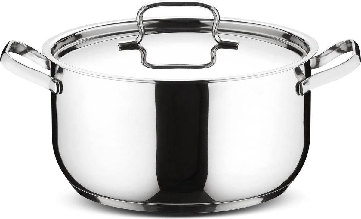 Lagostina Sfisiosa Acciaio SFIZIOSA ACCIAIO 10-delig (hoge Kookpan 22 Cm + Kookpan 18/22 Cm + Hapjespan 24 Cm + Steelpan 14 Cm + Melkpot 12 Cm + Deksels 14/18/22/24 Cm) 3 Lagostina Sfisiosa Acciaio SFIZIOSA ACCIAIO 10-delig (hoge Kookpan 22 Cm + Kookpan 18/22 Cm + Hapjespan 24 Cm + Steelpan 14 Cm + Melkpot 12 Cm + Deksels 14/18/22/24 Cm) - Afbeelding 3