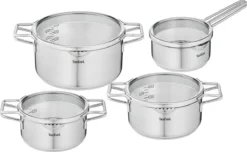 Tefal Nordica Pannenset 4 Delig - Steelpan Ø16 Cm & Kookpan Ø 18 + Ø 20 + Ø 24 Cm