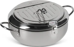 Edënbërg Classic Line - Japanse Frituurpan Met Thermometer - 3.4 Liter - Friteuse/Frituurpot RVS