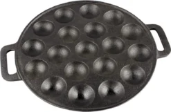 YUGN BLACK Poffertjespan Poffertjesmaker 6 Delige Set - 19 Poffertjes Incl Doseerfles Kwast Poffertjesvork Siliconen Ovenwanten - Platte Onderkant Poffertjespan Inductie Poffertjespan Elektrisch - Cadeau Tip -Keukenpotten Winkel 1200x785 1