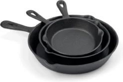 Gietijzeren Pannenset - Cast Iron Skillets - BBQ Skilletset