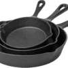 Blackwell Koekenpannenset - Gietijzer - ø 16, 20 En 25 Cm - Zonder Anti-aanbaklaag