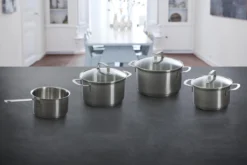 BK Bistro Pannenset - 4-delig - RVS - Glazen Deksel - Inductie -Keukenpotten Winkel 1200x800 15