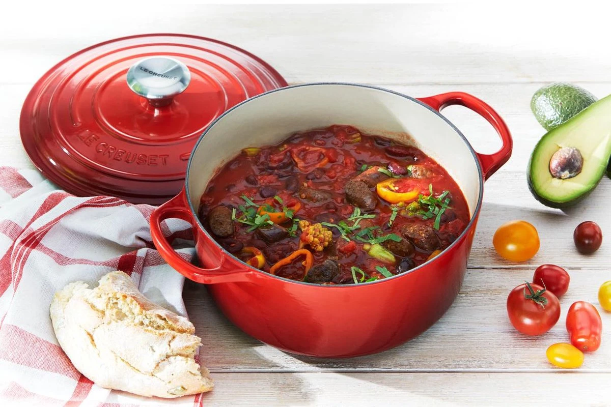Le Creuset Signature Braadpan - 4,2 L - 24 Cm - Kersenrood 6 Le Creuset Signature Braadpan - 4,2 L - 24 Cm - Kersenrood - Afbeelding 6