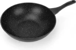 Royal Swiss WK30 - Wokpan - Ø 30 Cm - Marmeren Coating - Inductie - Met Glazen Deksel - PFAS-vrijs - Zwart -Keukenpotten Winkel 1200x801 4