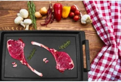 Eurolux Teppanyaki Plaat Met Grepen - 41 X 24 X 2.5 Cm - Zwart - Aluminium - Geschikt Voor Alle Warmtebronnen -Keukenpotten Winkel 1200x815 4