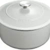 MOA Gietijzeren Braadpan - Inhoud 7,2 Liter - 30CM - Rond - Alle Warmtebronnen - Ook Voor Inductie - Gewicht 7,3 Kg - Wit - C30W