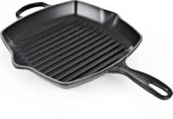 Le Creuset Gietijzeren Vierkante Grillpan - 26cm - Mat Zwart