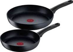 Tefal Black Stone Koekenpannenset - Ø 24/28 Cm