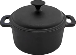 Cast Iron - Braadpan - Gietijzer - Met Deksel - Ø20x9cm - Zwart