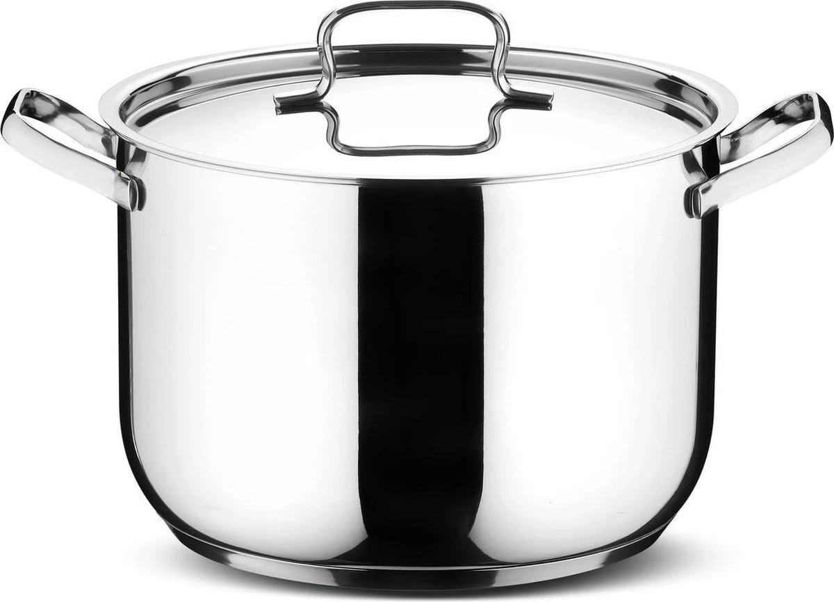 Lagostina Sfisiosa Acciaio SFIZIOSA ACCIAIO 10-delig (hoge Kookpan 22 Cm + Kookpan 18/22 Cm + Hapjespan 24 Cm + Steelpan 14 Cm + Melkpot 12 Cm + Deksels 14/18/22/24 Cm) 4 Lagostina Sfisiosa Acciaio SFIZIOSA ACCIAIO 10-delig (hoge Kookpan 22 Cm + Kookpan 18/22 Cm + Hapjespan 24 Cm + Steelpan 14 Cm + Melkpot 12 Cm + Deksels 14/18/22/24 Cm) - Afbeelding 4