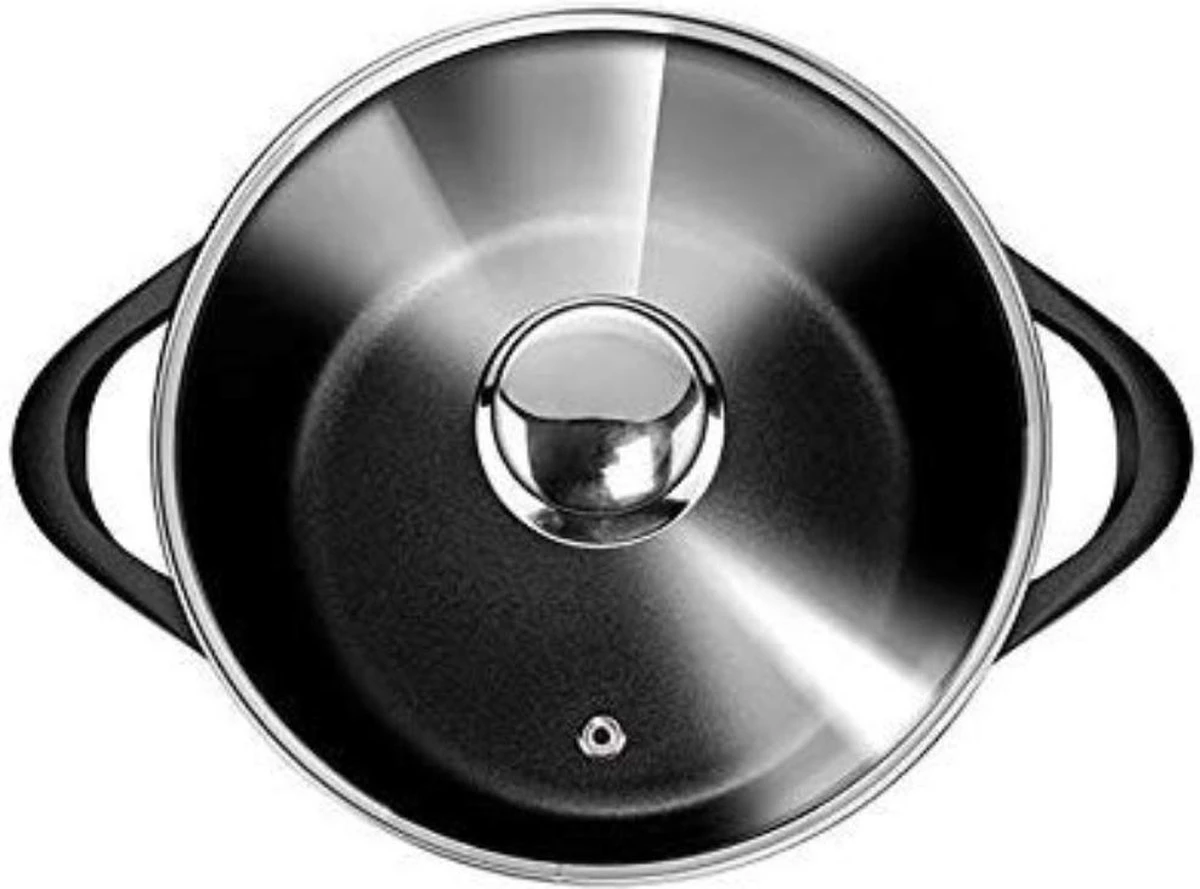 Smile - 8 Delige Pannenset - Antiaanbaklaag - Vaatwasser Bestendig - Geschikt Voor Iedere Kookplaat - MGK-18 - Zwart 4 Smile - 8 Delige Pannenset - Antiaanbaklaag - Vaatwasser Bestendig - Geschikt Voor Iedere Kookplaat - MGK-18 - Zwart - Afbeelding 4