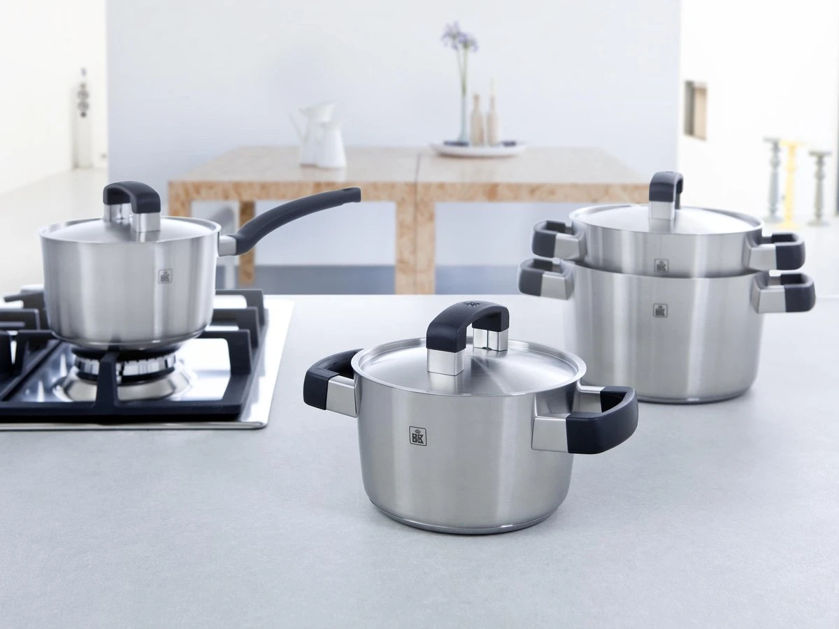BK Conical Cool Glas Pannenset - 5-delig - Glazen Deksels - Geschikt Voor Alle Warmtebronnen 2 BK Conical Cool Glas Pannenset - 5-delig - Glazen Deksels - Geschikt Voor Alle Warmtebronnen - Afbeelding 2