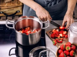 BK Q-linair Master Glas Pannenset - 5-delig - Glazen Deksel - Veilig Afgietsysteem - Inductie -Keukenpotten Winkel 1200x900 8