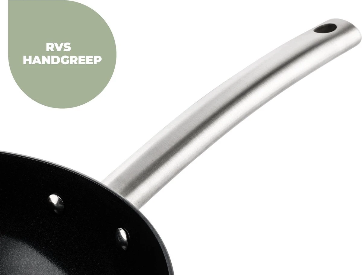 ISENVI Murray Keramische Sauspan 16 CM - RVS Greep 7 ISENVI Murray Keramische Sauspan 16 CM - RVS Greep - Afbeelding 7