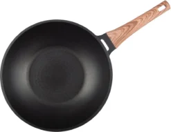 Rosmarino Black Line - Wokpan - Ø30cm - 100% PFAS & PFOA Vrij - Gegoten Aluminium - Non-stick Minerale Coating - Ergonomische Handgreep - Geschikt Voor Alle Warmtebronnen & Vaatwasser -Keukenpotten Winkel 1200x930 2