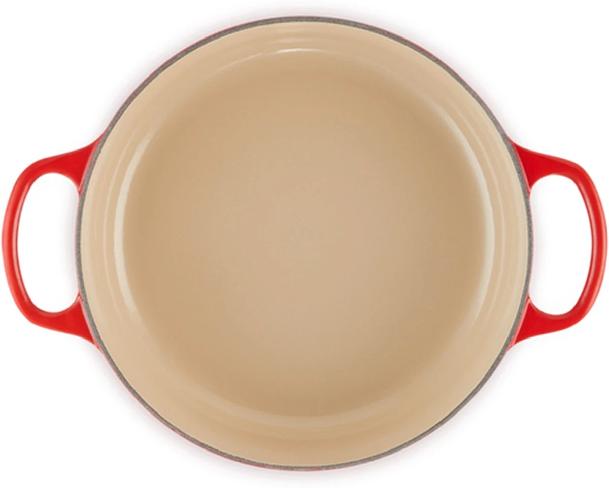 Le Creuset - Gietijzeren - Lage Braadpan - 24cm - Kersenrood 15 Le Creuset - Gietijzeren - Lage Braadpan - 24cm - Kersenrood - Afbeelding 15