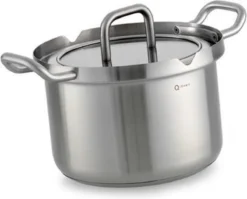 BK-Q-Linair Master Glas Kookpan 18 Cm - RVS - Glazen Deksel - Veilig Afgietsysteem - Inductie -Keukenpotten Winkel 1200x967