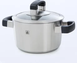 BK Conical Cool Glas Pannenset - 4-delig - RVS - Glazen Deksel - Inductie -Keukenpotten Winkel 1200x988