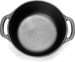 Gietijzeren Braadpan - 28 Cm - Pure Gietijzer - Niet Geëmailleerd - Geschikt Voor Inductie - Stoofpan Met Deksel - Sudderpan - Zwart -Keukenpotten Winkel 1200x989 3