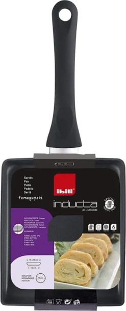 Merkloos TIB Japanse Stijl Omeletpan - Eierpan - Tamagoyaki - Geschikt Voor Inductie -Keukenpotten Winkel 486x1200