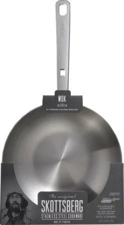 Skottsberg Wok Stainless Steel 28 Cm Roestvrijstaal -Keukenpotten Winkel 662x1200